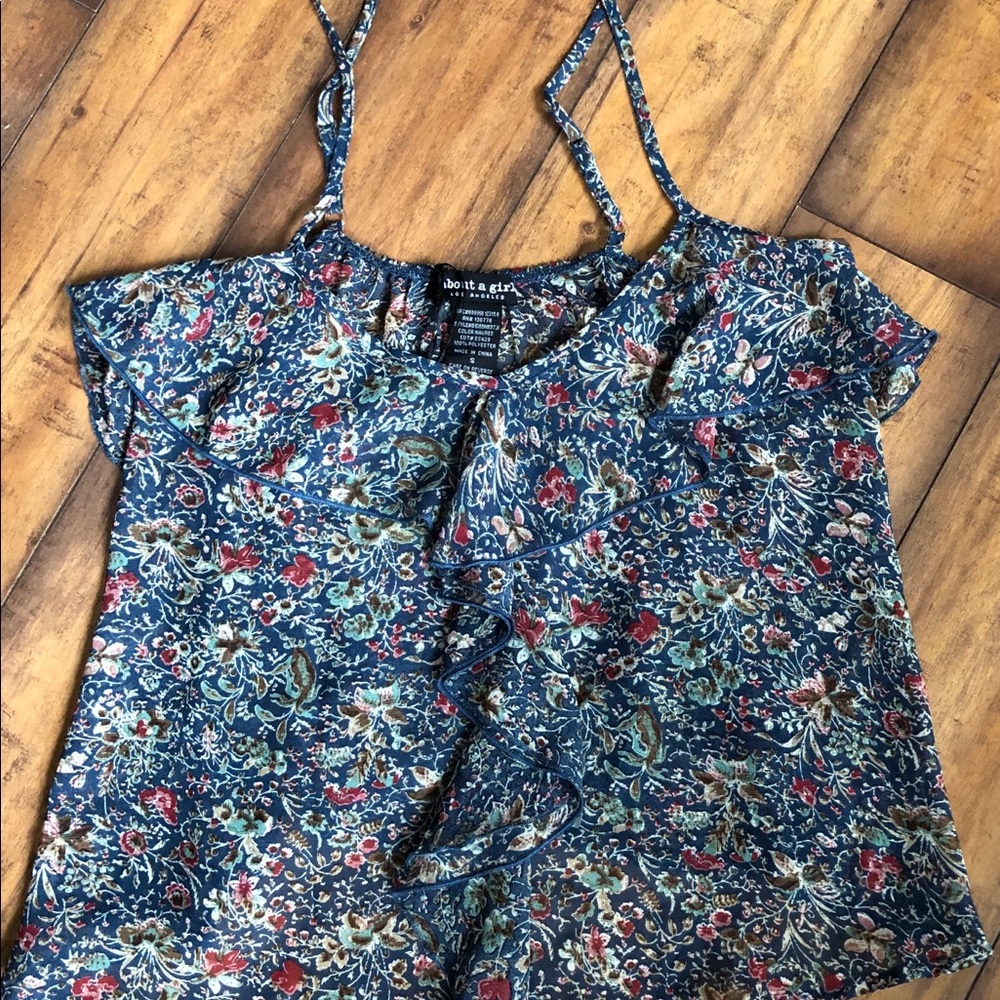 About a girl Los Angeles strap sheer top